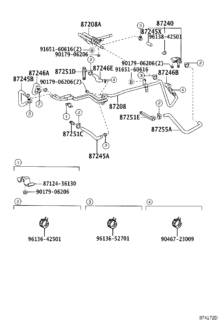 87245-3C461 HOSE, HEATER WATER, INLET B product image