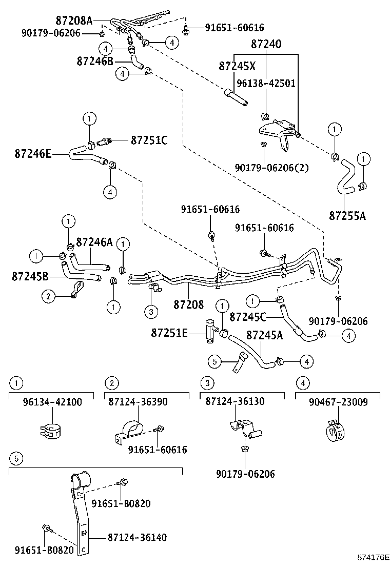 87245-3C461 HOSE, HEATER WATER, INLET B product image
