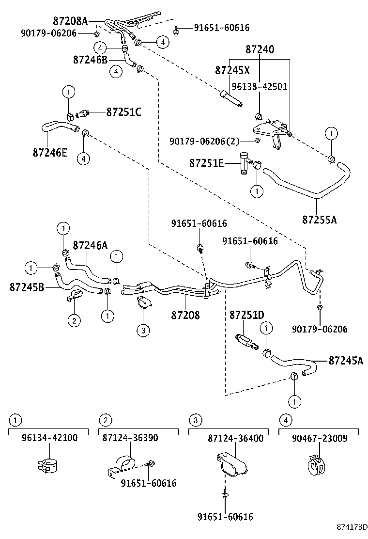 87245-3C461 HOSE, HEATER WATER, INLET B product image