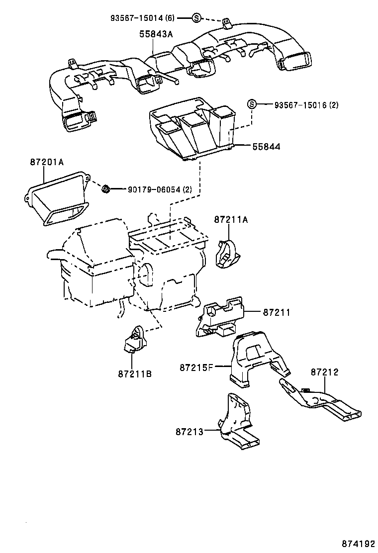 55844-47010 DUCT, HEATER TO REGISTER, NO.2 product image