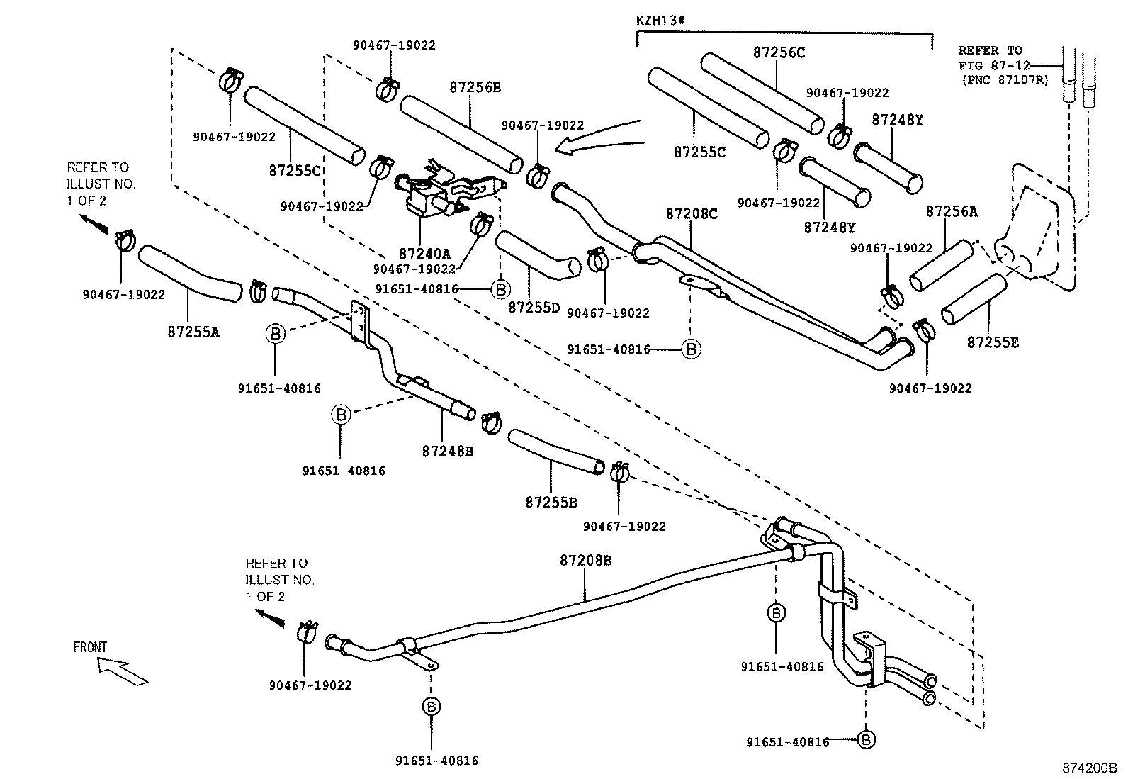 87245-26220 HOSE, HEATER WATER, OUTLET A product image