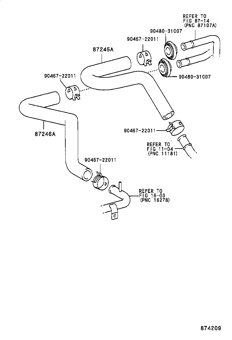 87245-3F550 HOSE, HEATER WATER, OUTLET A product image