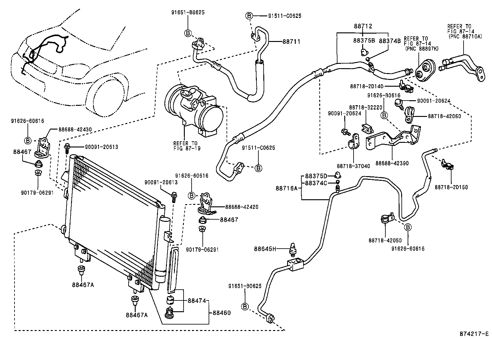 Toyota 88460-42070 CONDENSER ASSY, COOLER