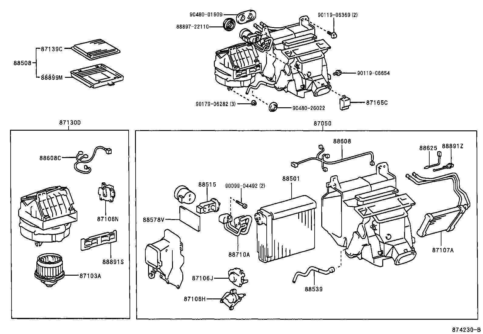 87106-48010 SERVO SUB-ASSY, DAMPER(FOR AIRMIX) product image