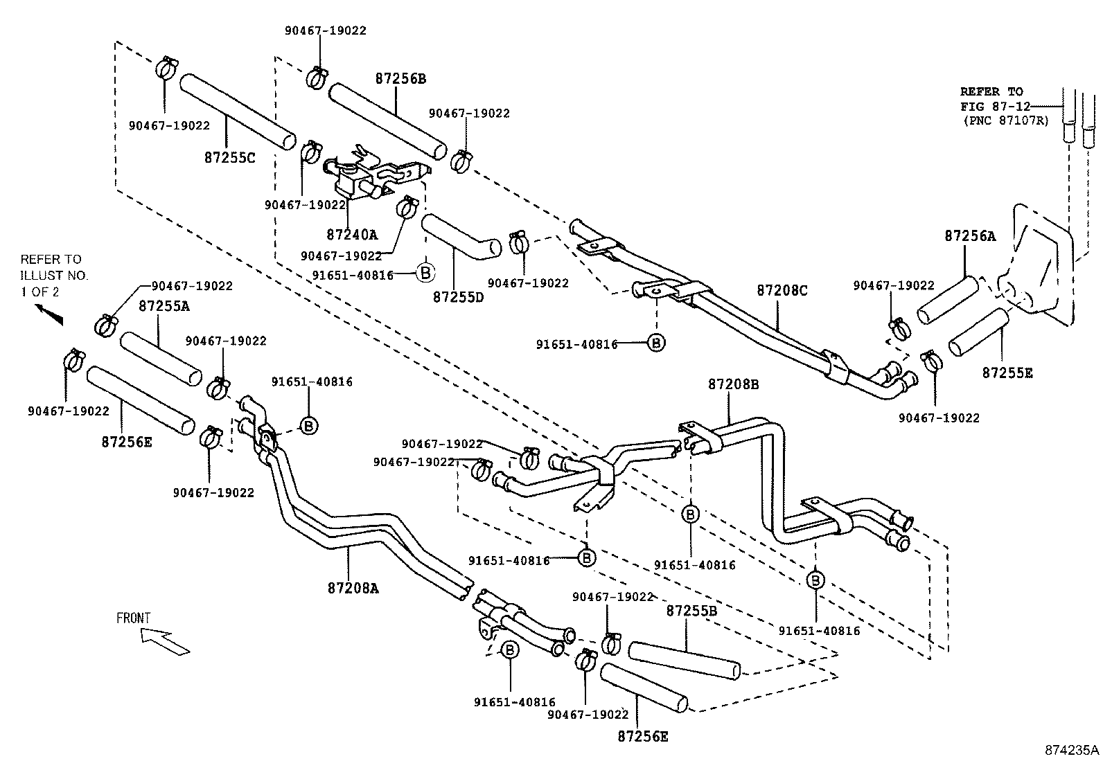 87245-26220 HOSE, HEATER WATER, OUTLET A product image