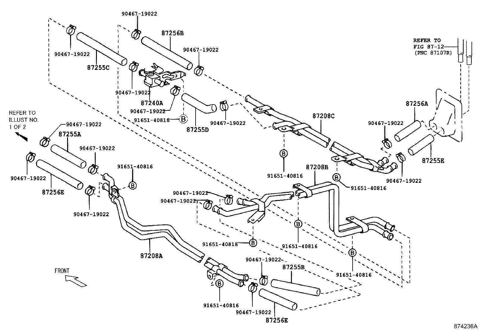 87245-26220 HOSE, HEATER WATER, OUTLET A product image