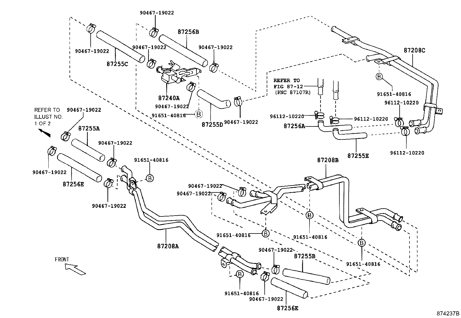 87245-26220 HOSE, HEATER WATER, OUTLET A product image