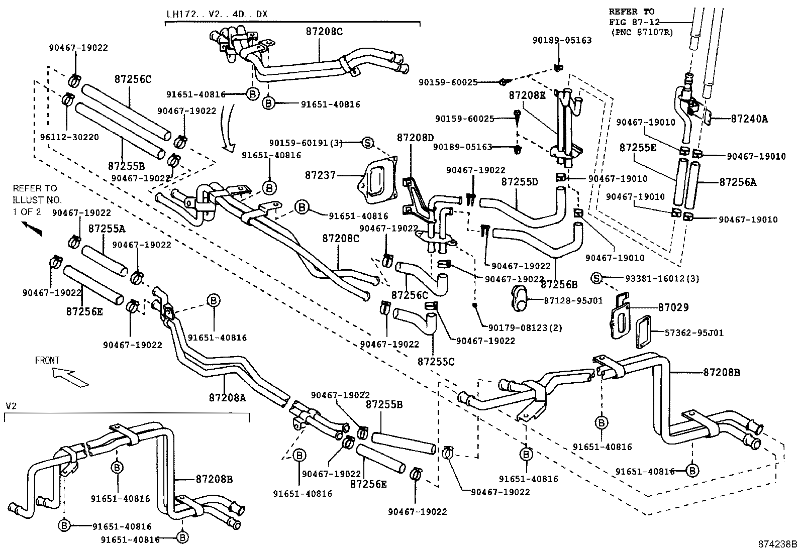 87245-26220 HOSE, HEATER WATER, OUTLET A product image