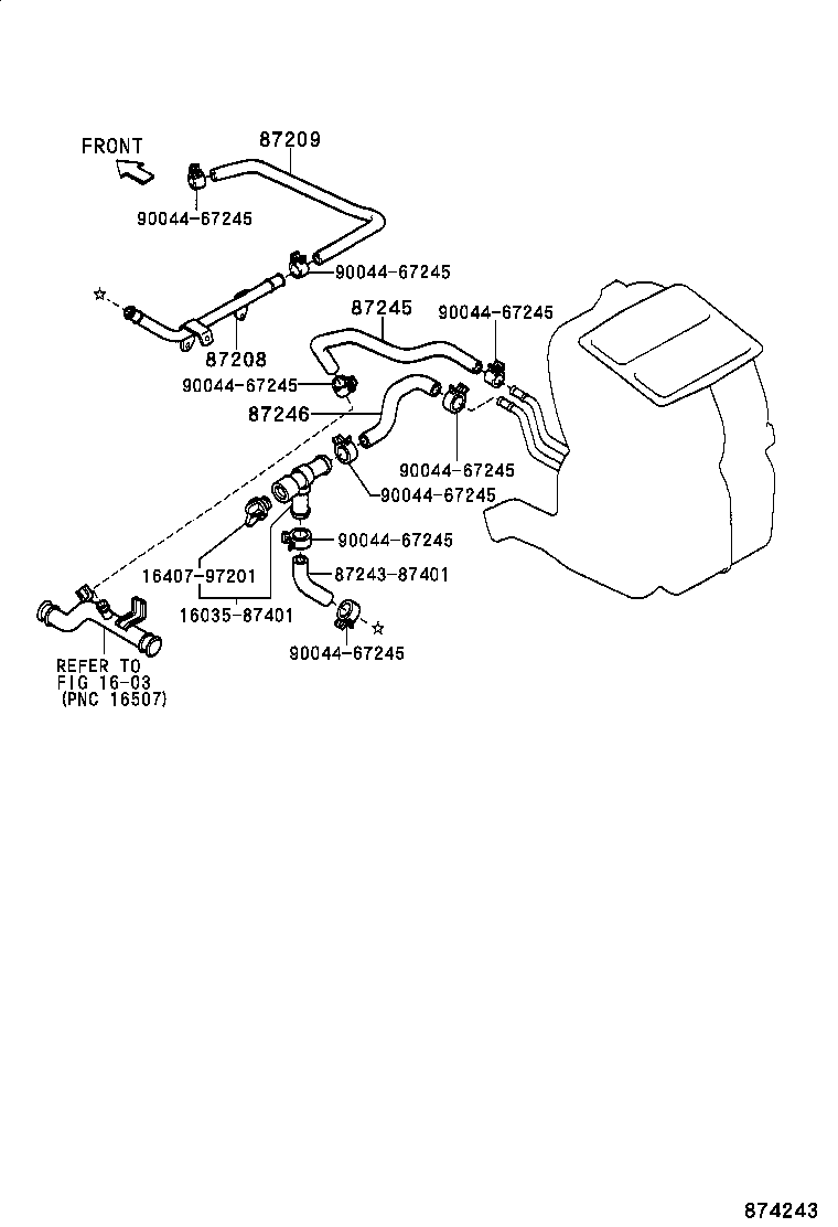 87245-87402 HOSE, HEATER WATER, INLET product image