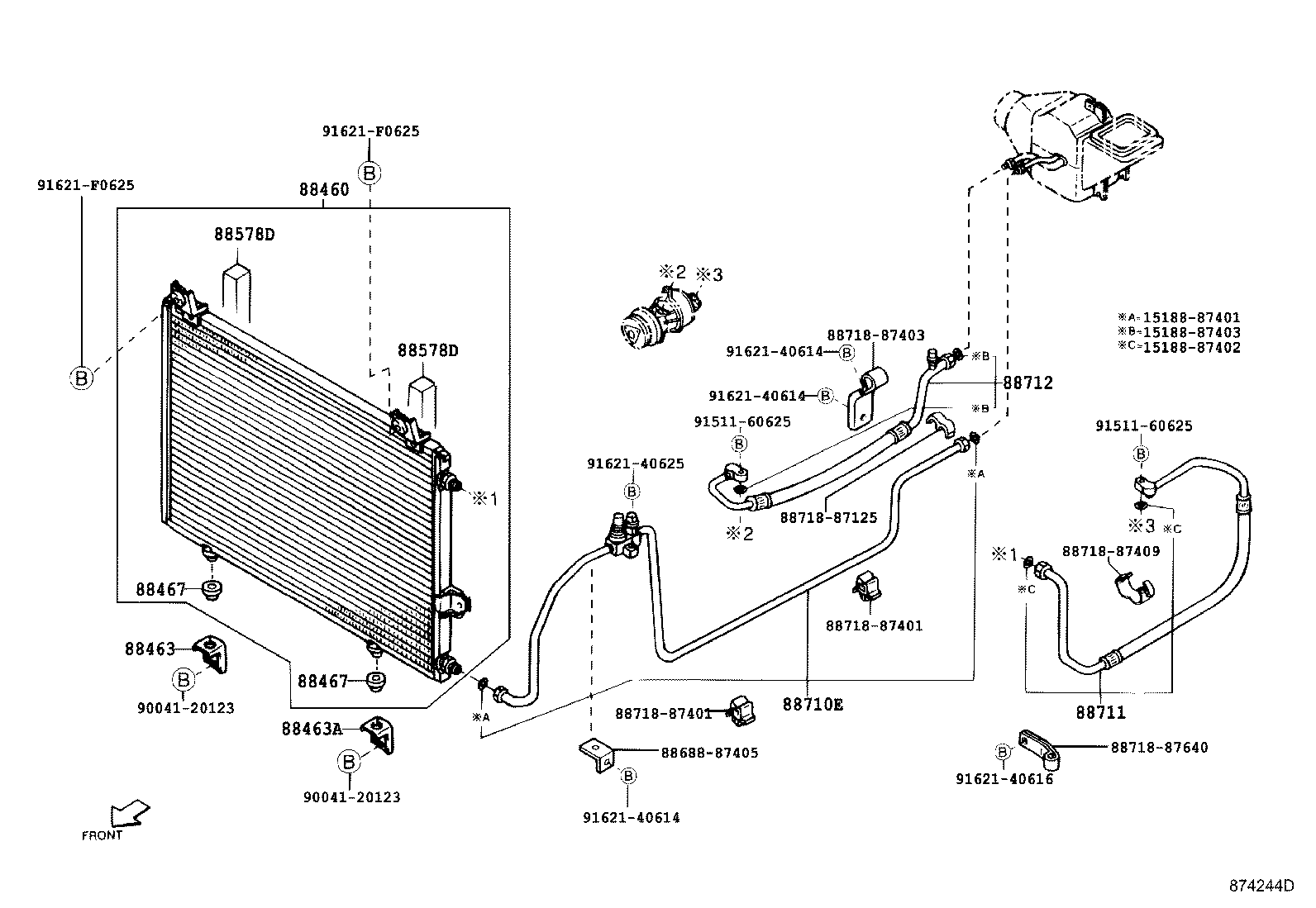 88460-87403 CONDENSER ASSY, COOLER product image
