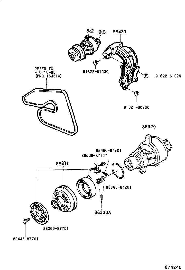 88431-87403 BRACKET, COMPRESSOR MOUNTING, NO.1 product image