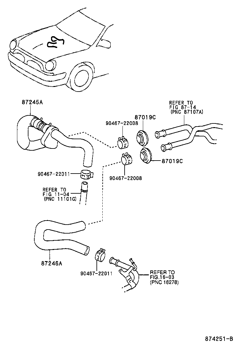 87209-51030 HOSE, HEATER WATER, INLET A product image
