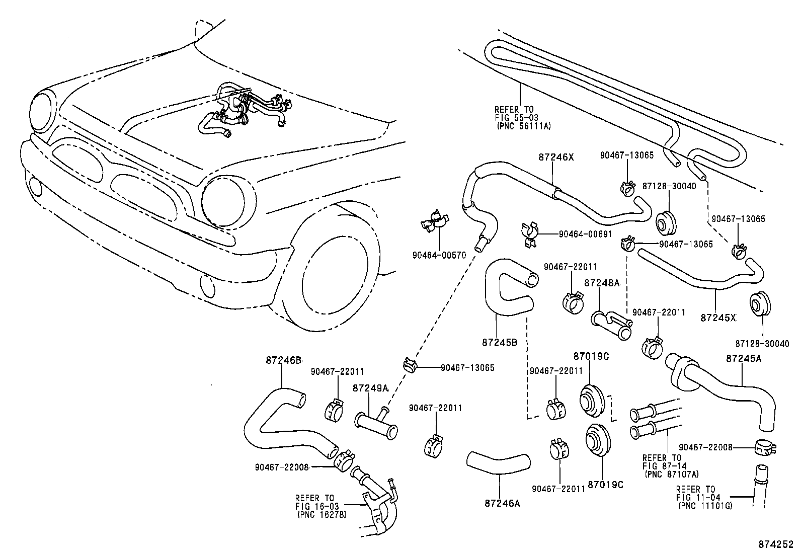 87209-51030 HOSE, HEATER WATER, INLET A product image