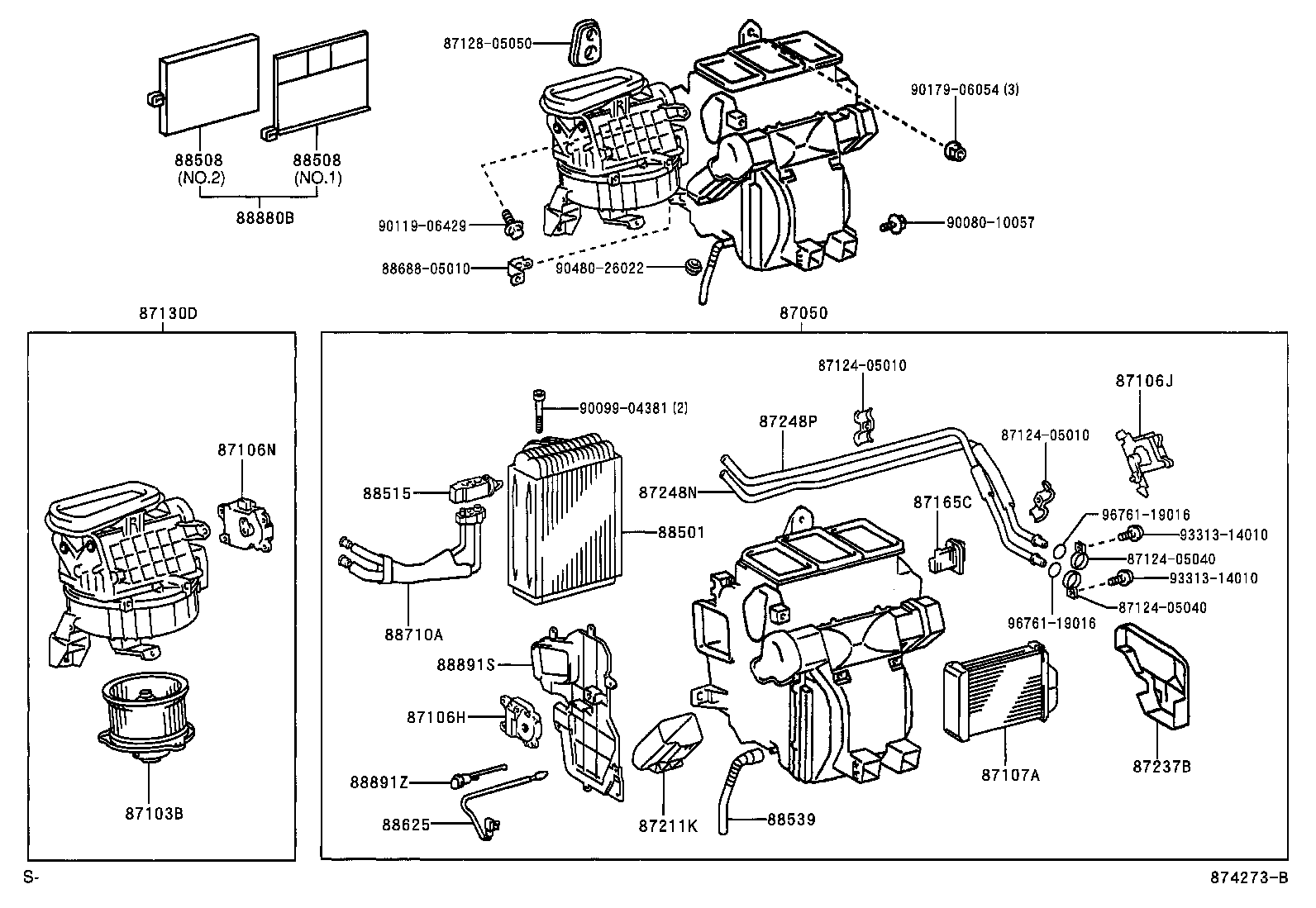 87103-05040 MOTOR SUB-ASSY, BLOWER W/FAN product image