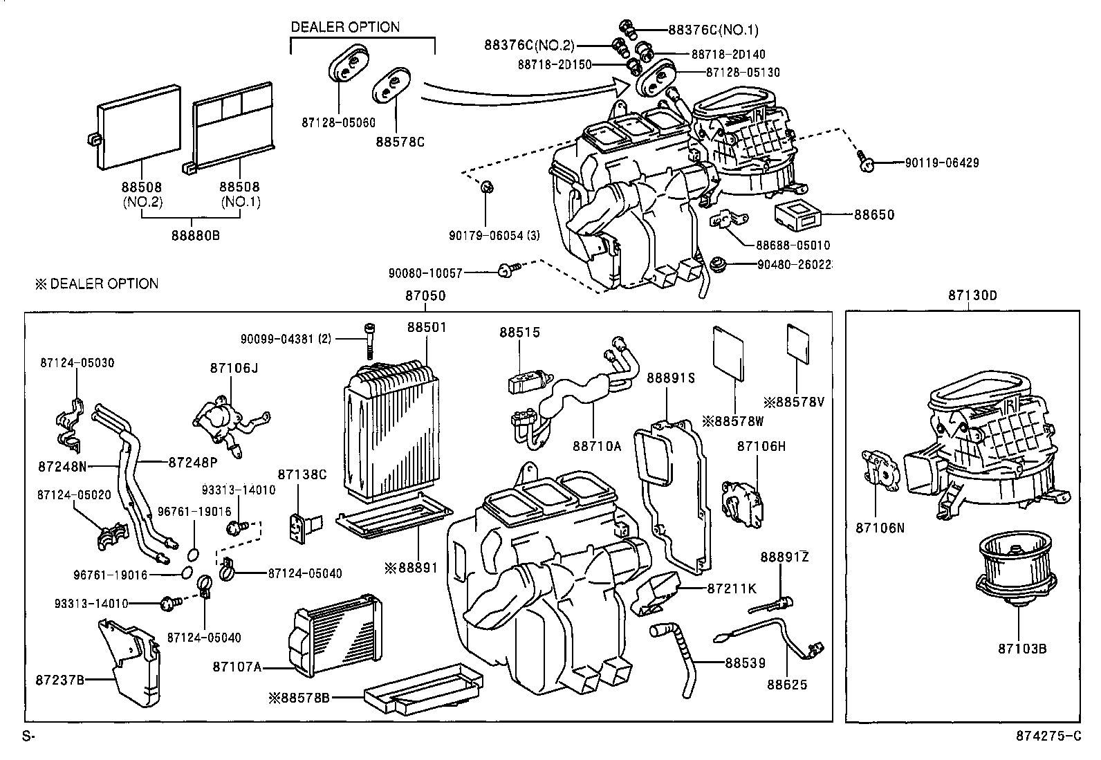 87103-05040 MOTOR SUB-ASSY, BLOWER W/FAN product image