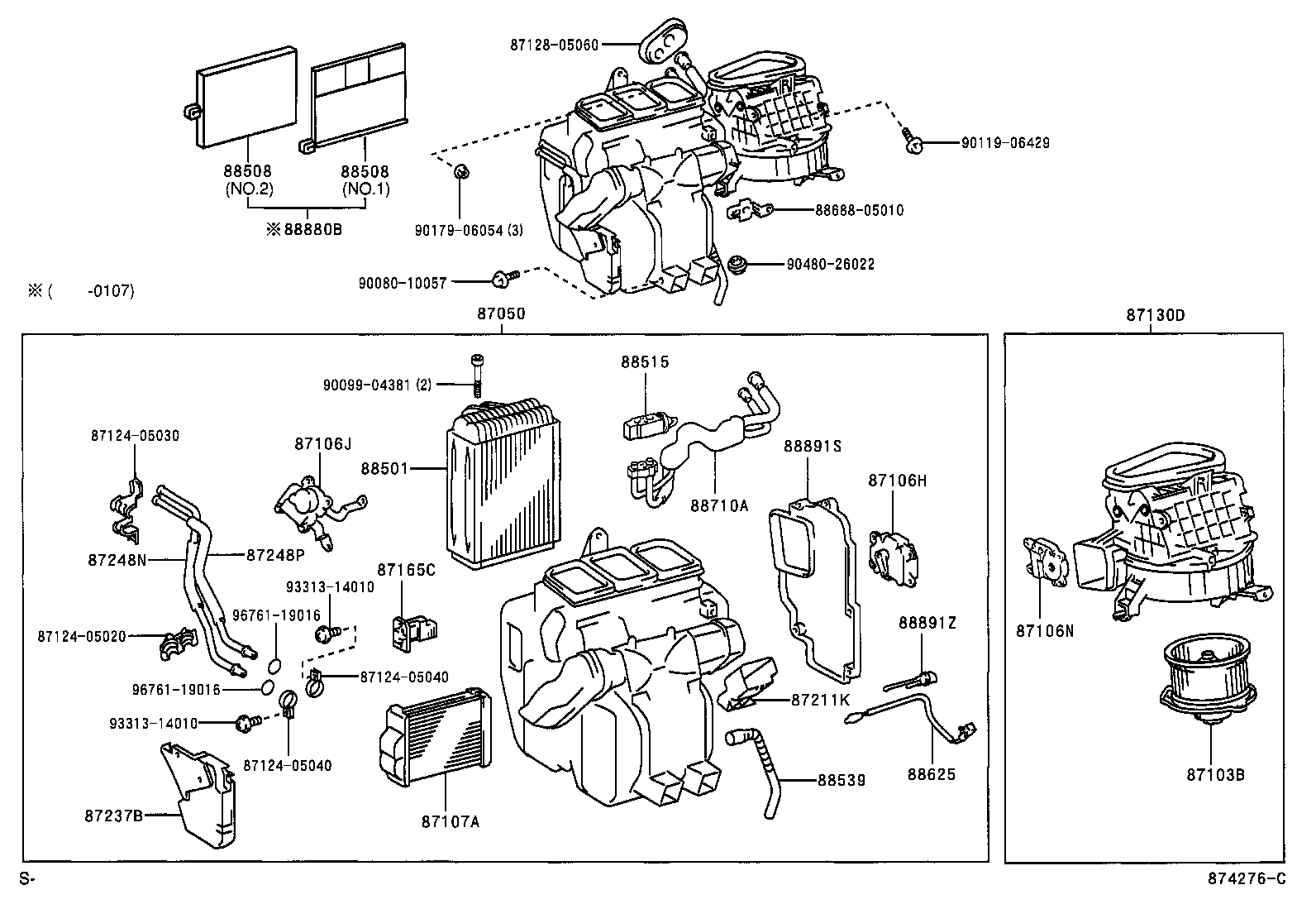 87103-05040 MOTOR SUB-ASSY, BLOWER W/FAN product image
