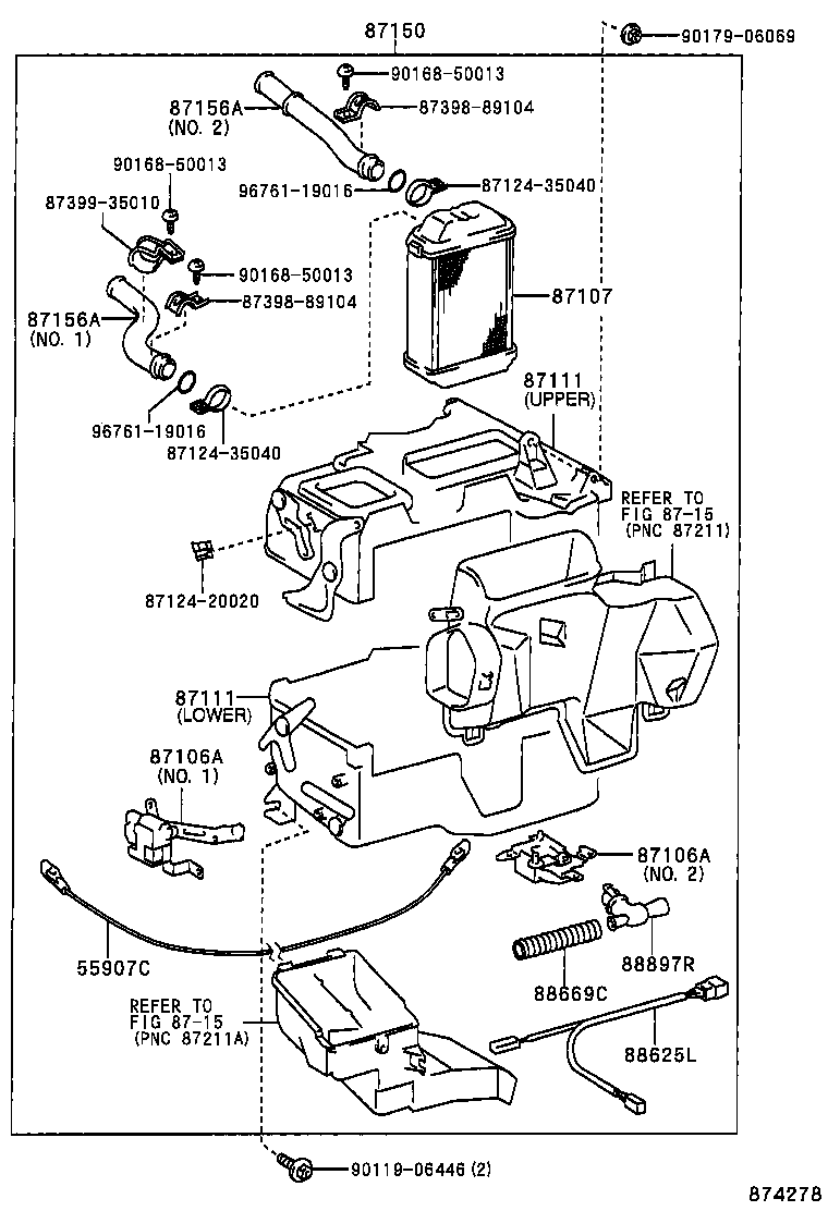 87101-35010 BRACKET SUB-ASSY, VISCOUS HEATER NO.1 product image