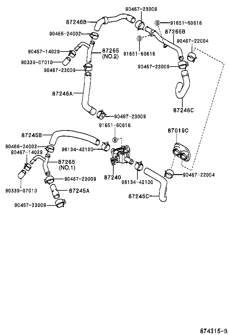 87245-35880 HOSE, HEATER WATER, OUTLET A product image
