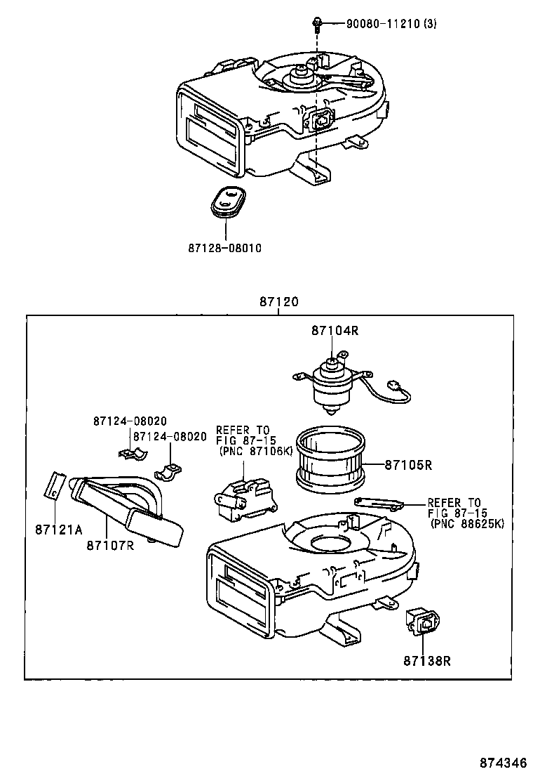 87114-08040 COVER, HEATER product image