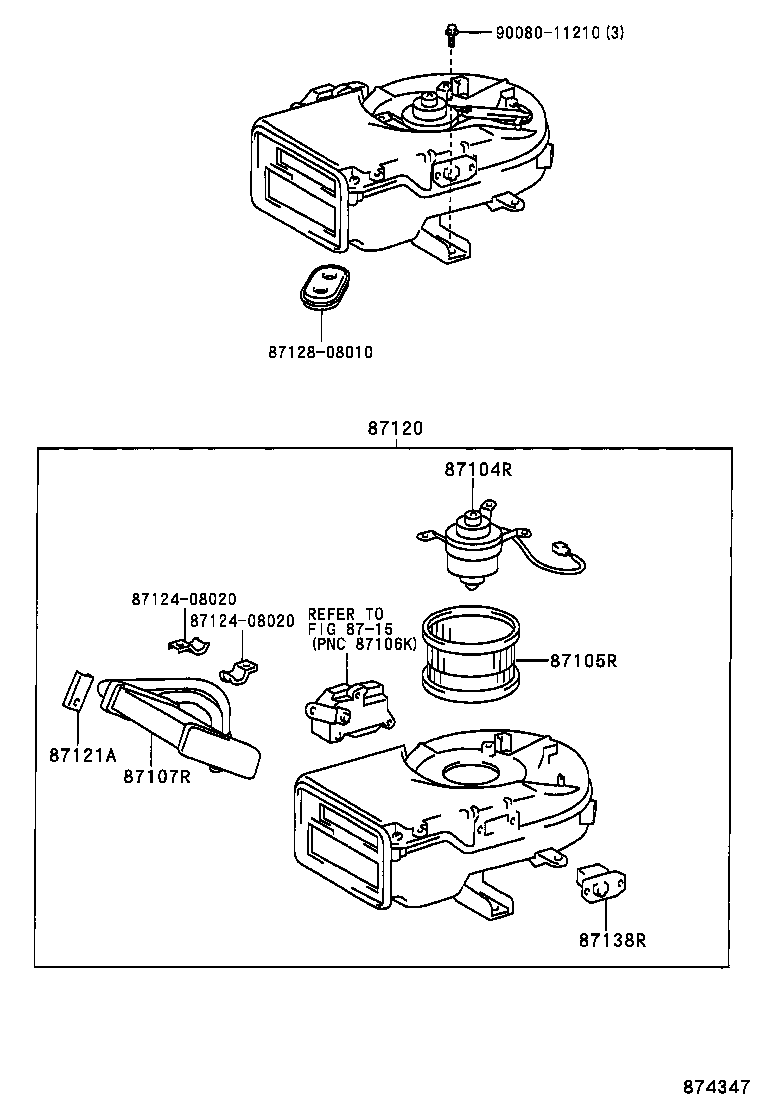 87114-08040 COVER, HEATER product image