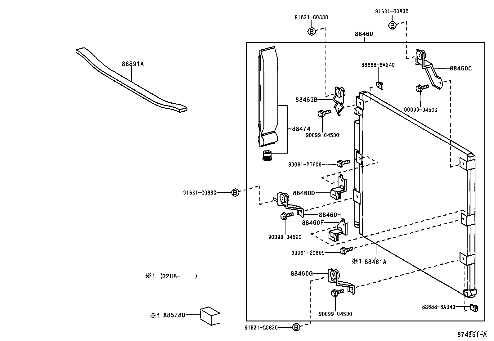 88461-60081 CORE, COOLER CONDENSER product image
