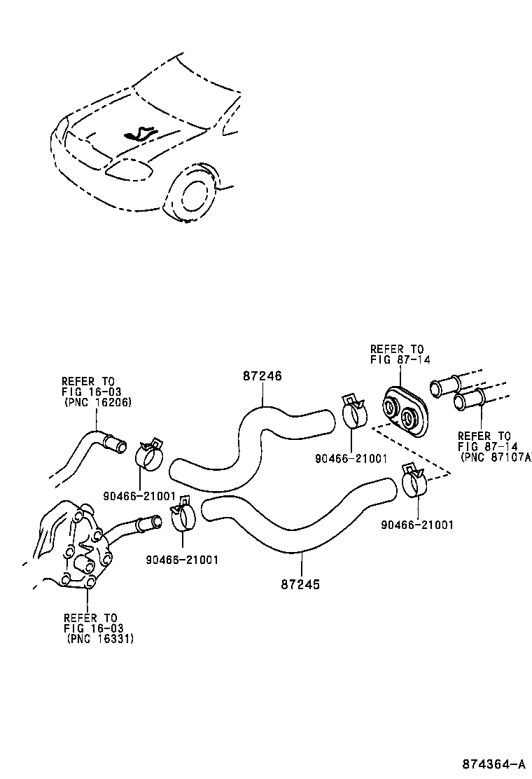 87245-12C50 HOSE, HEATER WATER, OUTLET A product image