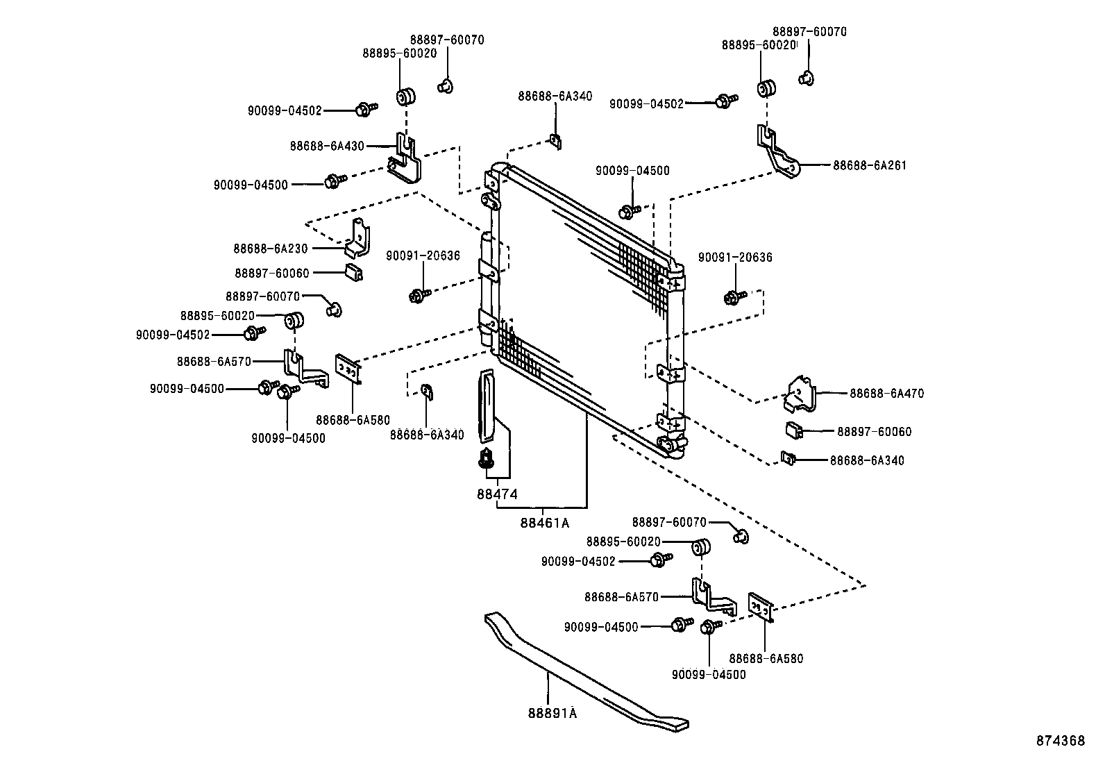 88461-60081 CORE, COOLER CONDENSER product image