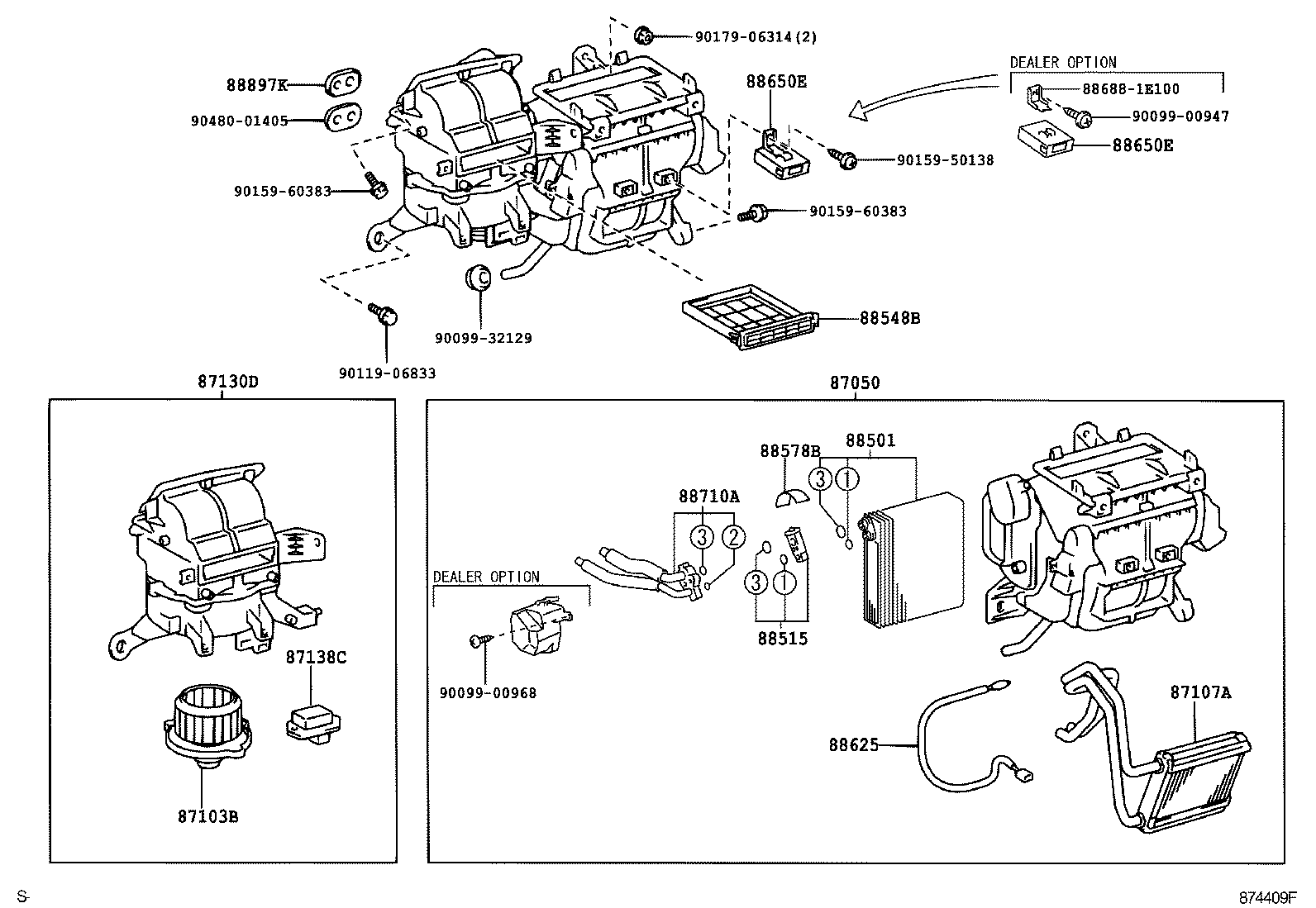 87107-12540 UNIT SUB-ASSY, HEATER RADIATOR product image