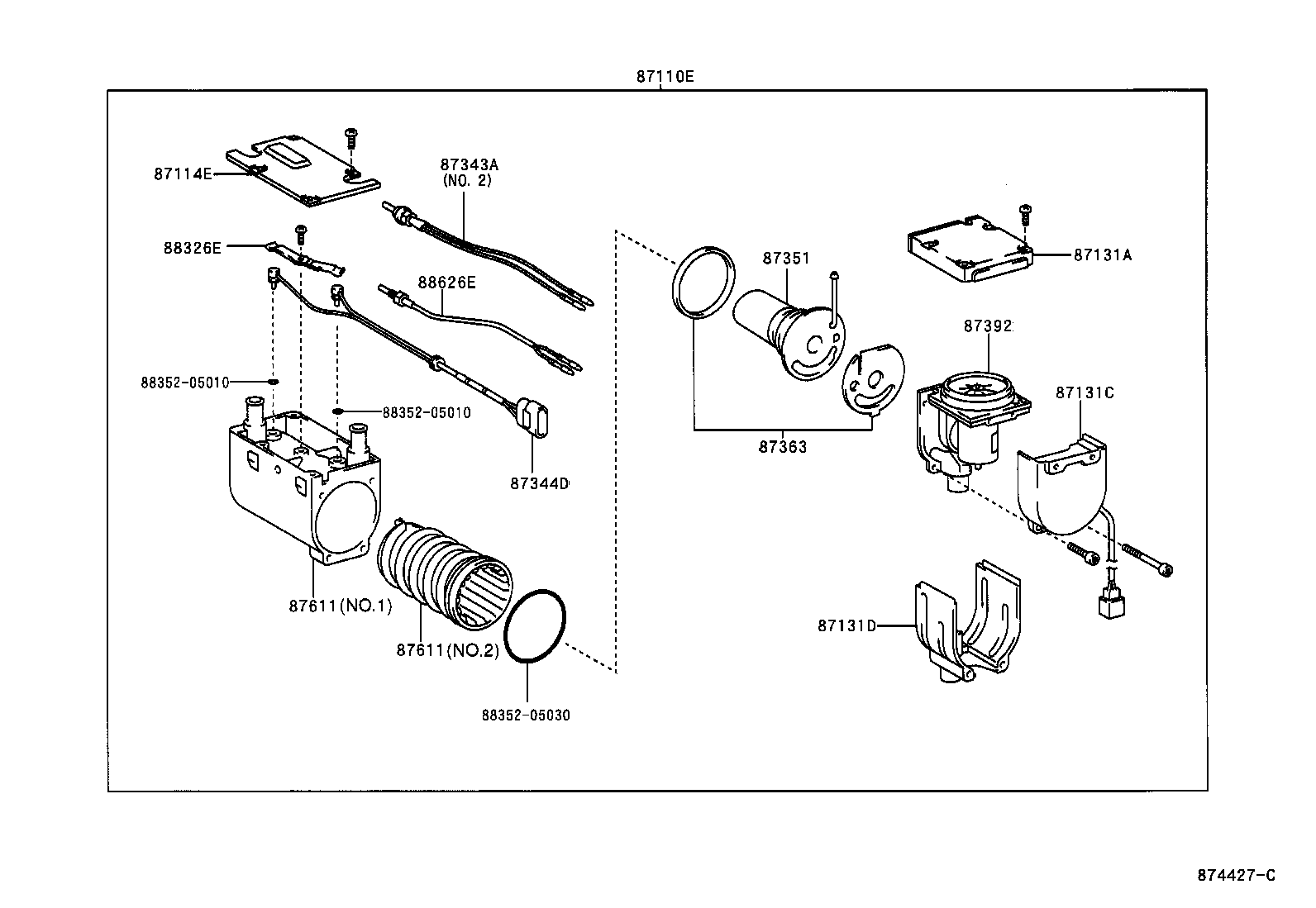 87240-02030 VALVE ASSY, HEATER WATER product image