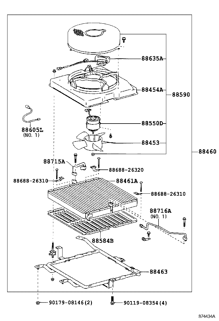 88453-95J00 FAN, COOLING (FOR CONDENSER) product image