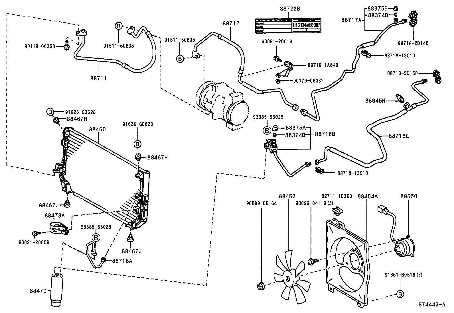 16361-74130 FAN, COOLING (FOR CONDENSER) product image