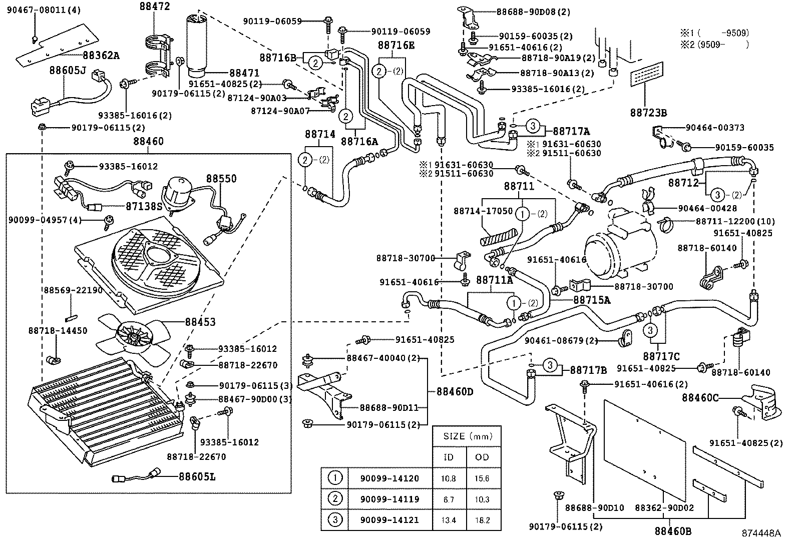 87104-37030 MOTOR ASSY, BLOWER (FOR CONDENSER) product image