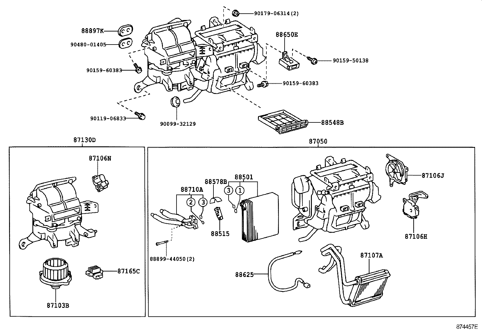87107-12540 UNIT SUB-ASSY, HEATER RADIATOR product image