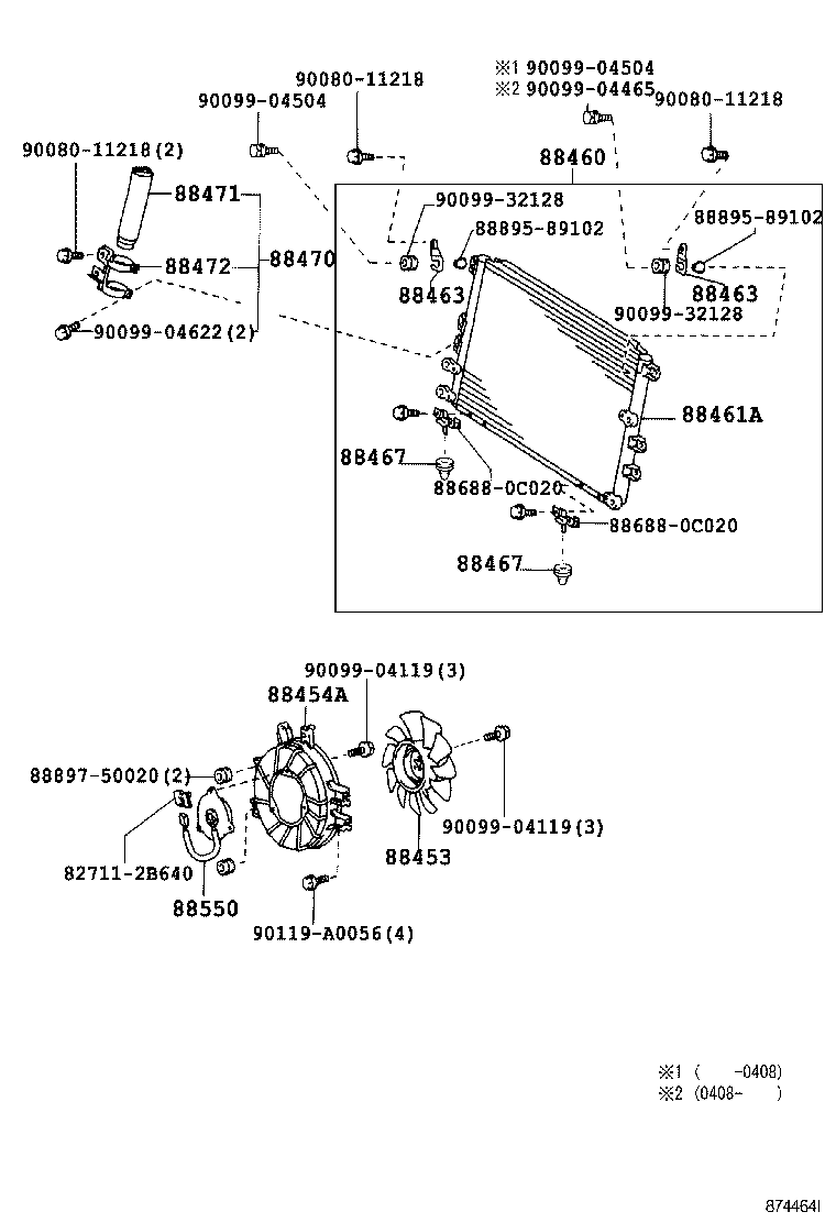 Toyota 88453-0C010 FAN, COOLING (FOR CONDENSER)
