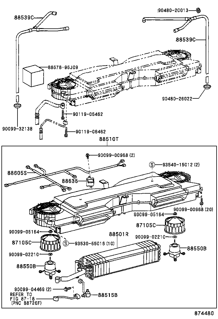 88501-26041 EVAPORATOR SUB-ASSY, COOLER, NO.1 product image