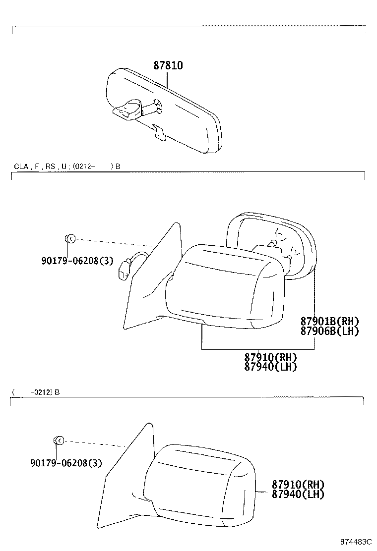 87931-2D280 MIRROR SUB-ASSY, OUTER REAR VIEW, RH product image