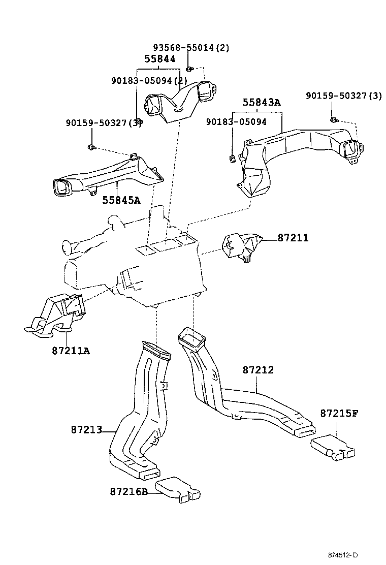 55902-22150 HOUSING SUB-ASSY, HEATER CONTROL product image