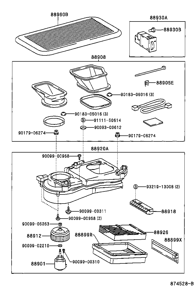 88920-22390 PURIFIER ASSY, AIR product image