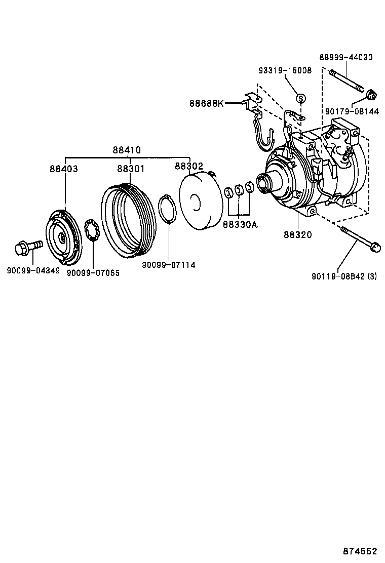 88320-48050 COMPRESSOR ASSY, COOLER product image