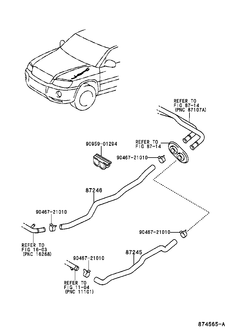 87245-48100 HOSE, HEATER WATER, INLET product image