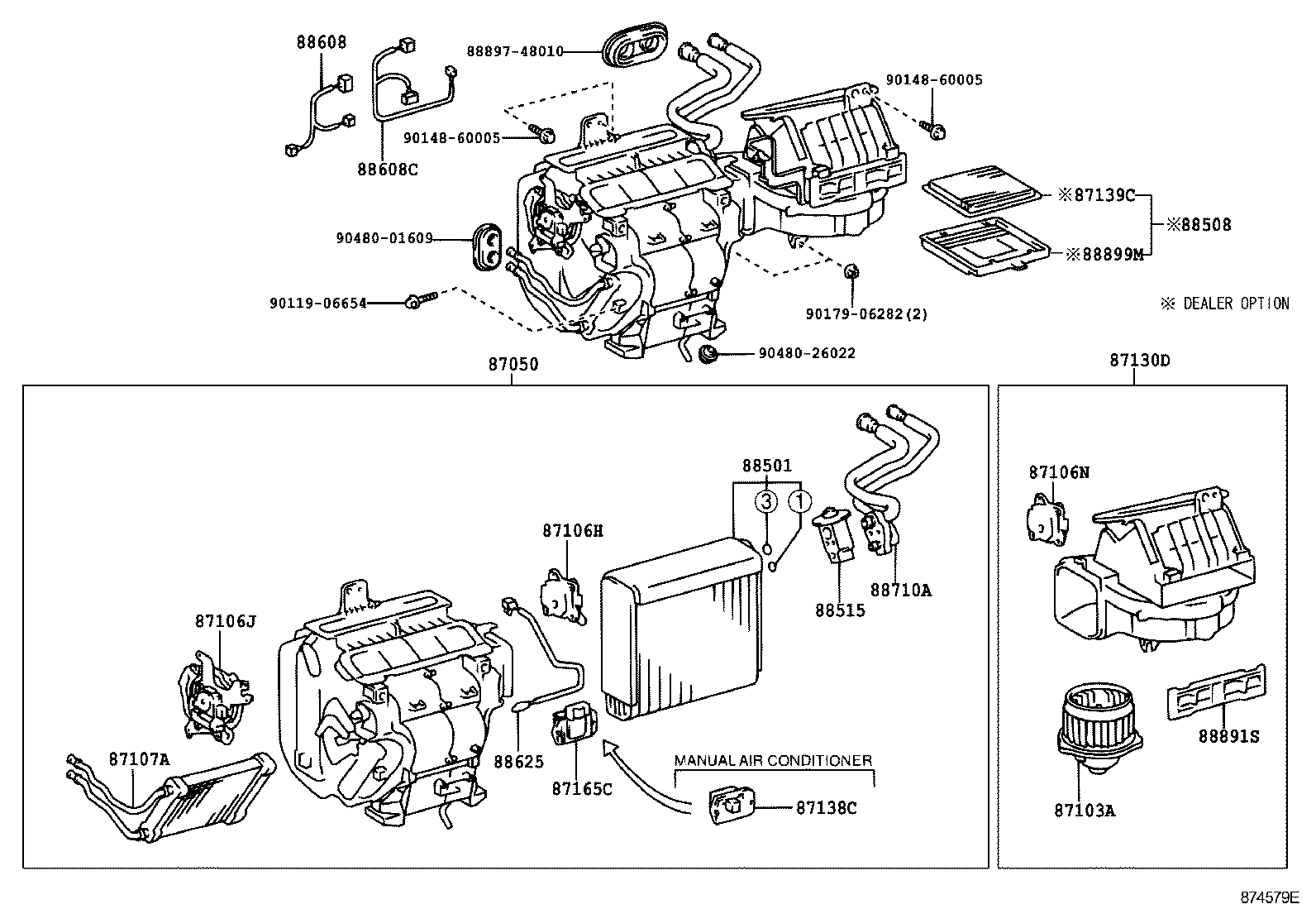 Toyota 88501-48200 EVAPORATOR SUB-ASSY, COOLER, NO.1