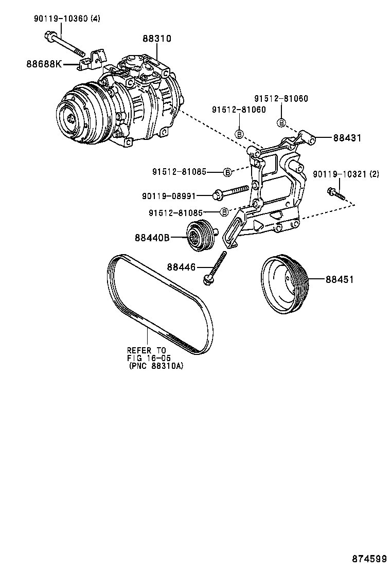 88310-3B030 COMPRESSOR ASSY, W/PULLEY product image
