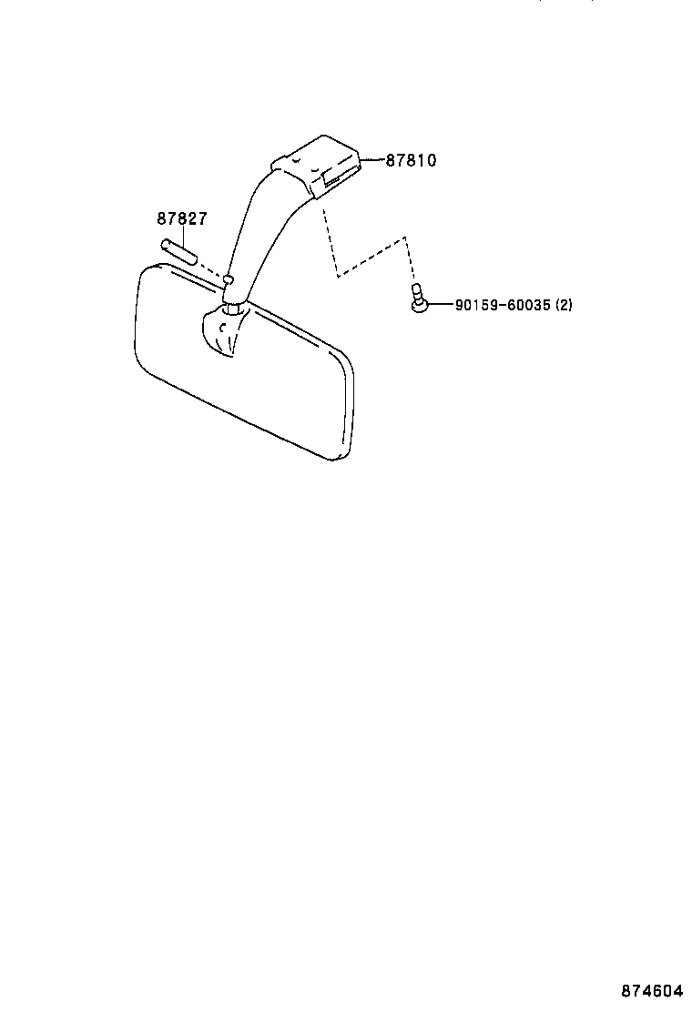 87810-36061 MIRROR ASSY, INNER REAR VIEW product image