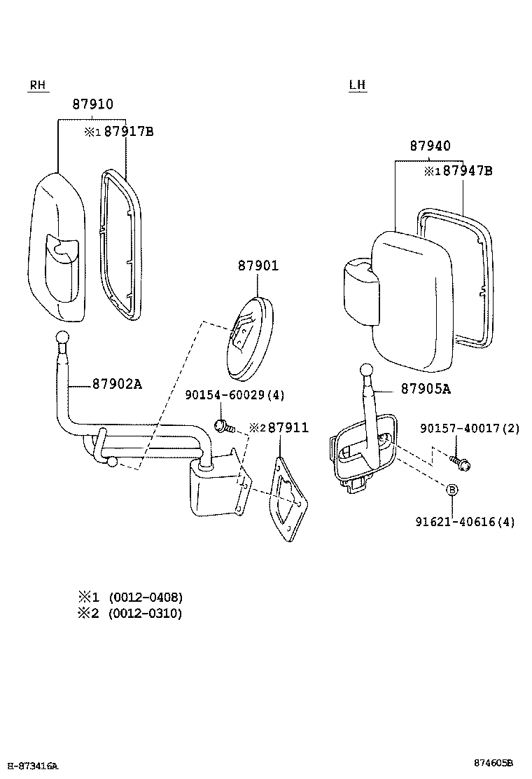 87810-36061 MIRROR ASSY, INNER REAR VIEW product image