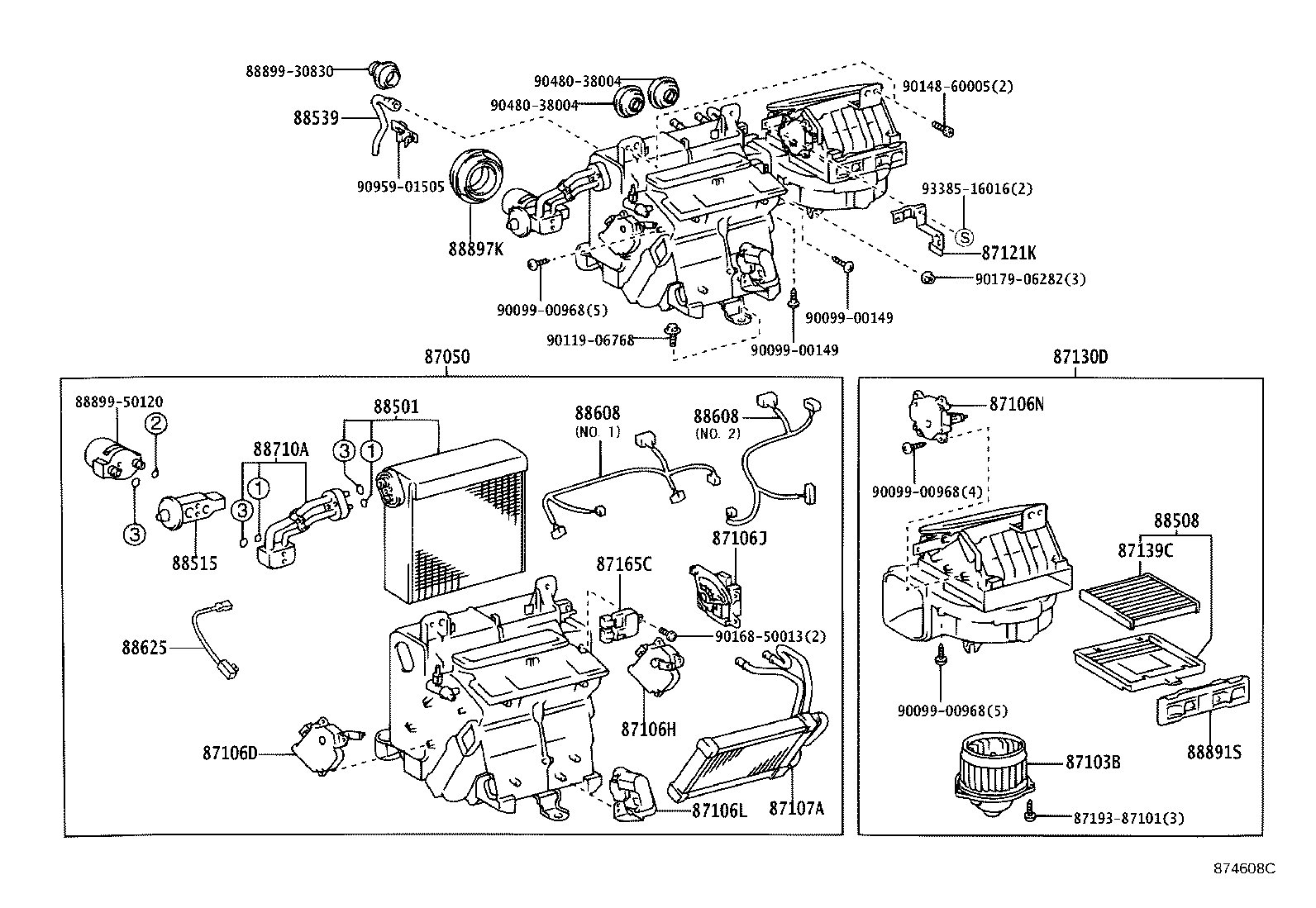 87103-30430 MOTOR SUB-ASSY, BLOWER W/FAN product image