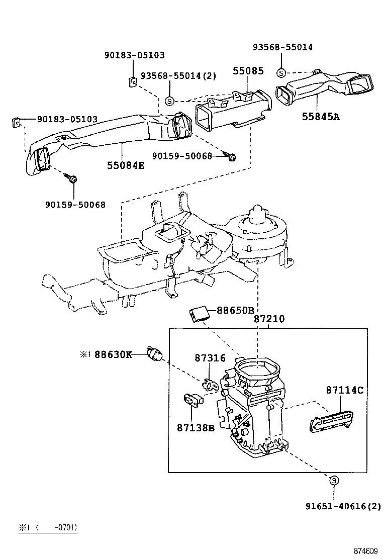 55907-36110 CABLE SUB-ASSY, WATER VALVE CONTROL product image