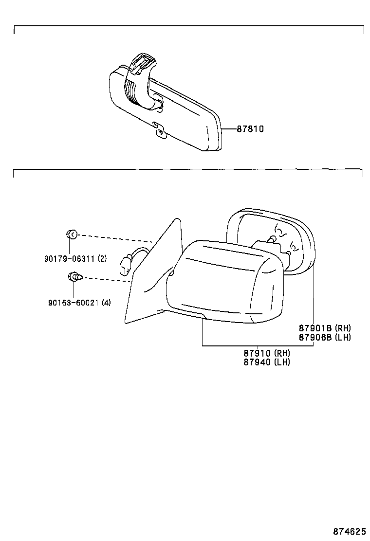 87931-0D030 MIRROR SUB-ASSY, OUTER REAR VIEW, RH product image