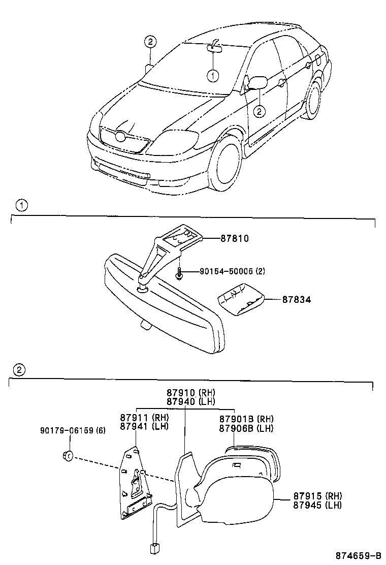 87945-12010-H2 COVER, OUTER MIRROR, LH product image