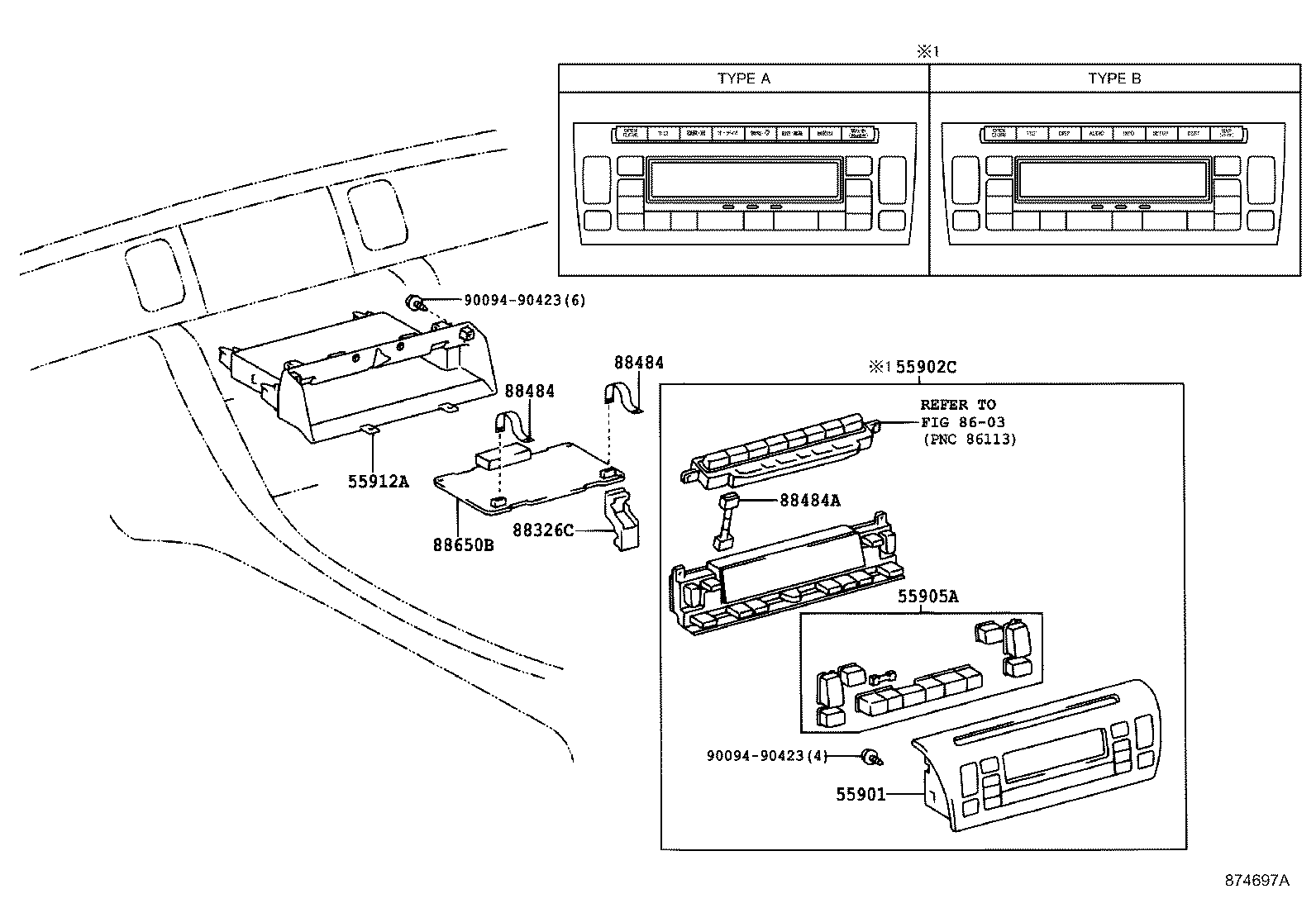 55902-24090 PANEL SUB-ASSY, AIR CONDITIONER product image