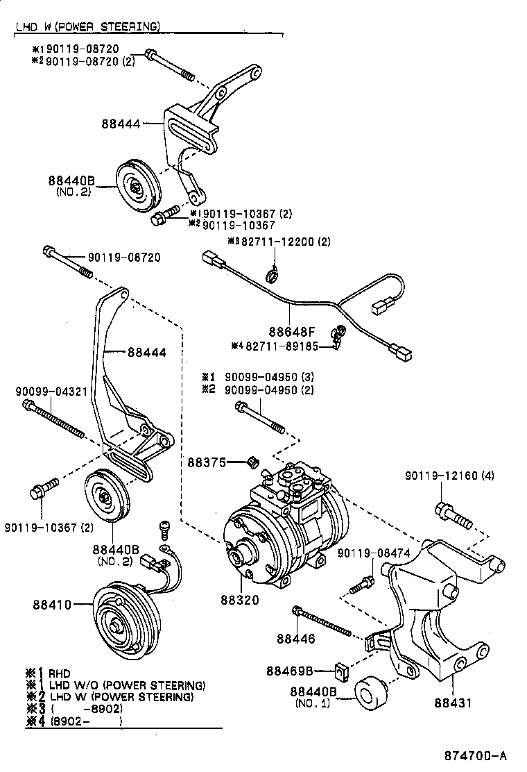 Toyota 88320-35490 COMPRESSOR ASSY, COOLER